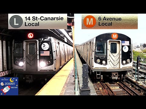 Johny's MTA Train Ride On L & M MTA Subway Train With Munipal Wooden Train Toys First Train Ride