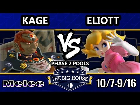 TBH6 SSBM - SynK | Kage (Ganondorf) Vs. Eliott (Peach) - Smash Melee Pools