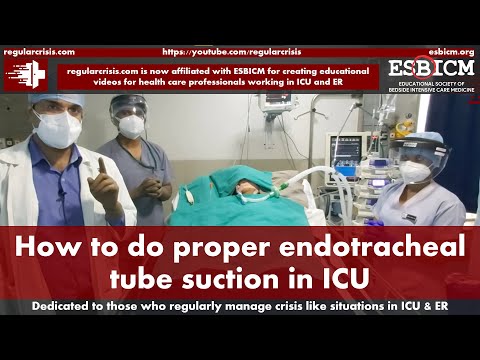 How to do proper endotracheal tube suction in ICU & how far the suction catheter should be inserted