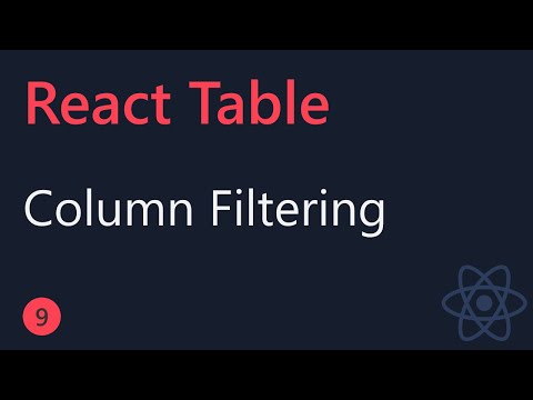 React Table Tutorial 9 Column Filtering