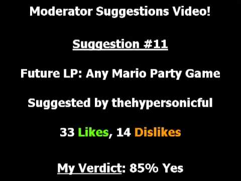 Waddler-D's Game Room Special - Moderator Suggestions Video!