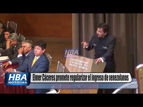 HBAnoticias. Elmer Cáceres anuncia que regulará presencia de venezolanos en Arequipa