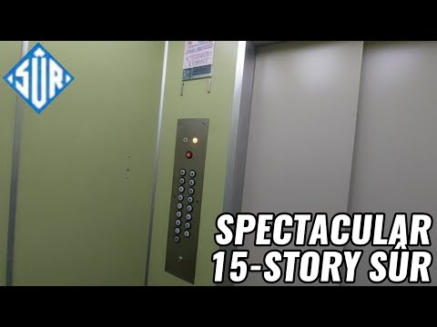 AMAZING 15-Story SÛR SuperSûr Traction Elevators - 5th St., Downtown - GO, BR