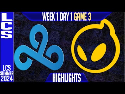 C9 vs DIG Highlights G3 | LCS W1D1 Summer 2024 | Cloud9 vs Dignitas Week 1 Day 1 Game 3