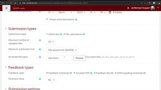 An Explanation of the Submission Types Settings in Moodle Assignments
