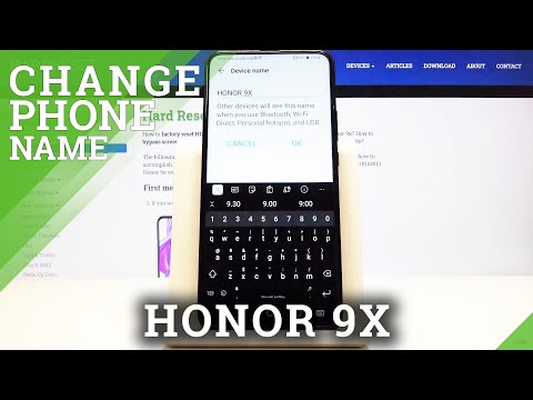How to Rename Honor 9X Phone - Personal Settings