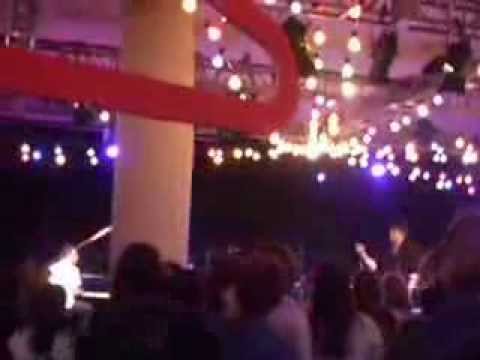 Big Sing festival- rehearsal of Pete Churchill's song Move away at Royal Festival Hall 22 Dec 2013