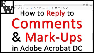How to Reply to Comments and Mark-Ups in Adobe Acrobat DC