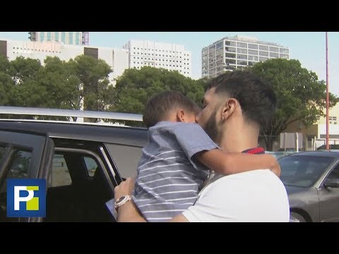 En exclusiva: El emotivo reencuentro de Anuel AA con su hijo al salir de la cárcel en Miami