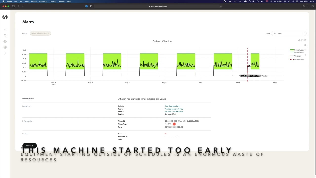AI powered predictive maintenance of commercial real estate // A quick demo of the Soundsensing app
