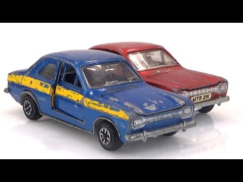 Ford Escort Dinky Nr. 168, vollständig restauriert. Spielzeugmodell aus Druckguss.