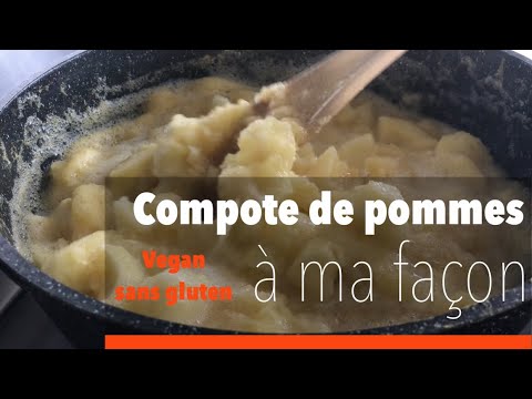 Compote de pommes - Fruit de saison - Dessert de pommes - mangez des pommes - pommes cuites