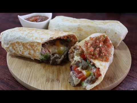 Burritos de carne de res y queso muy sencillos de hacer y deliciosos 🌯🥩😋