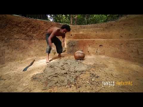 20 Days Survival And Build In The Rain Forest - Full Video