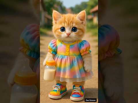 Cute Baby Kitten Dance | Dudi Dudi Dam Dam Song | Adorable 3D Cat Animation 🍼 #dudidudidamdam #cat