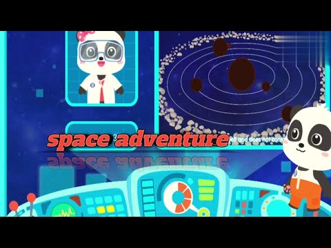 baby panda space adventure | learn about space life and solar system