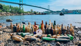 Bottle Diving Near the MacKay Bridge in Halifax