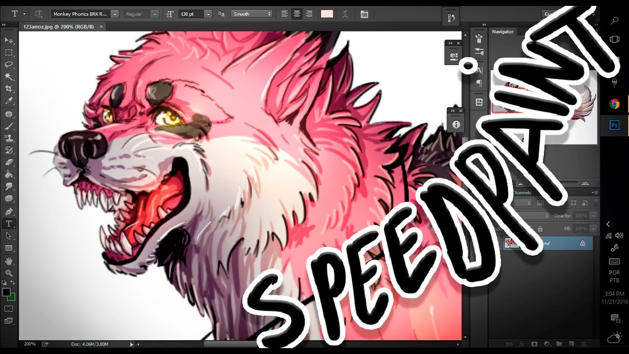 SPEEDPAINT Pink Wolf