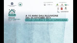 Webinar del 23 ottobre - A dieci anni dall’alluvione del 25 ottobre 2011 della Liguria e della Lunigiana