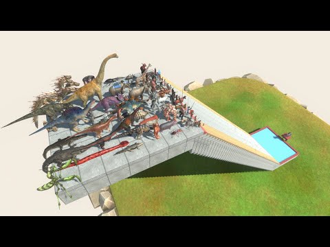 All Units Fall Into The Pool - Animal Revolt Battle Simulator