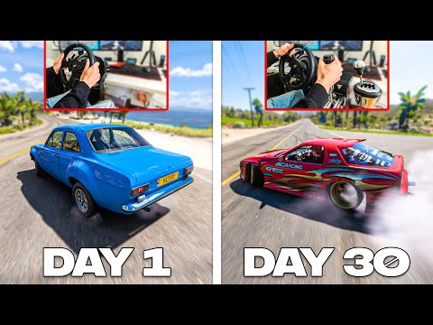 30 Days DRIFT PROGRESSION With a Steering Wheel!