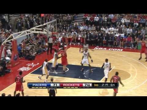 Donatas Motiejūnas 10pts / Rockets vs Pacers Preseason 2013/10/13