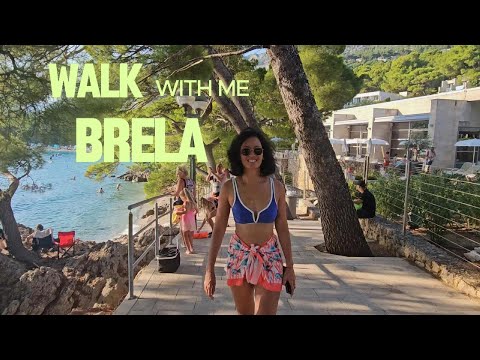🇭🇷 If You Need a Break, Walk With Me in Brela Croatia | Adriatic Summer Vibes (No Talking)  🏖️