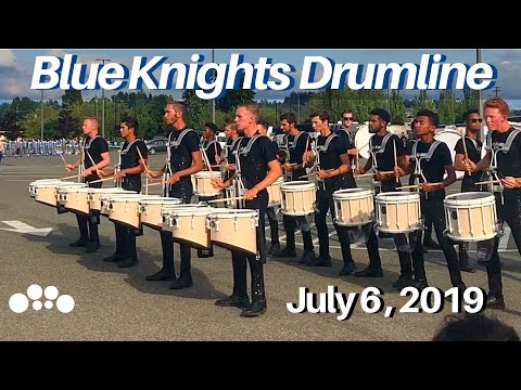 Blue Knights 2019 Drumline in the Lot