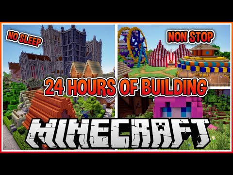 I Built for 24 Hours Straight in Minecraft!