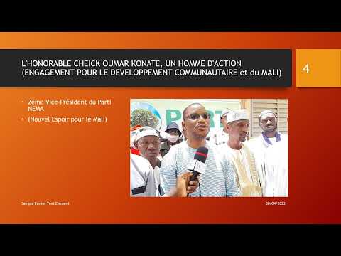 Présentation de l'Honorable Cheick Oumar Konaté (Député de la région de Kayes)