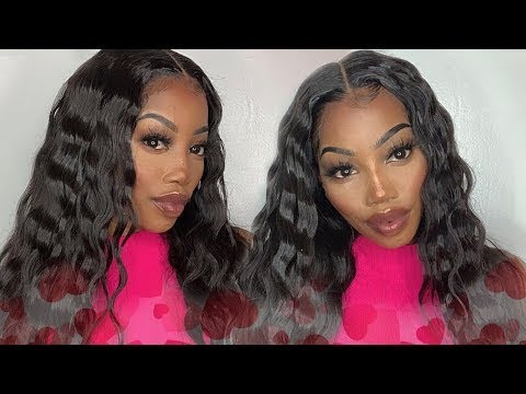 Malaysian Virgin Hair Loose Wave 13x4 Lace Front Wig 18inch 150 Density
