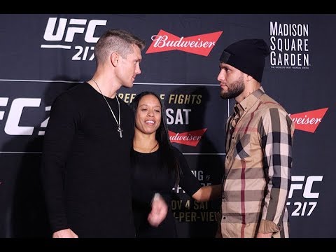 UFC 217 media day staredowns