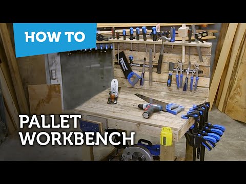 So bauen Sie eine DIY-Werkbank aus Paletten