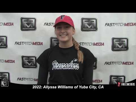 2022 Allyssa Williams Pitcher and First Base Softball Skills Video - Firecrackers Leles