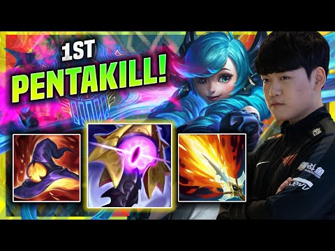 GUMAYUSI FIRST GWEN PENTAKILL IN KOREA! - T1 Gumayusi Plays Gwen Mid vs Katarina! | Season 11