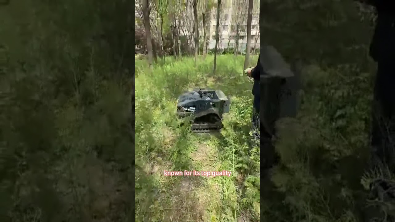 Municipal parks public turf maintenance factory direct sales buy online RC track-mounted lawn cutter