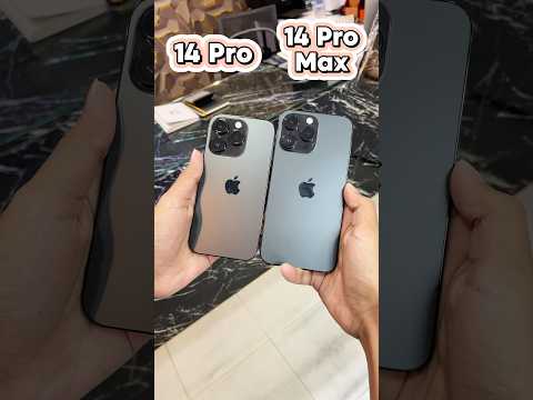 iPhone 14 Pro Vs iPhone 14 Pro Max || Design & Camera Zoom Test! #shorts #short #iphone