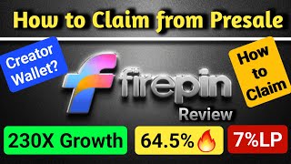 Firepin Launched on Pancakeswap | How to claim firepin token from presale | Firepin Token Presale |