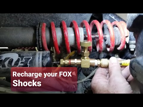 recharging fox shocks with a home made setup and argon welding gas.