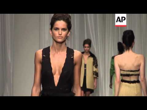 Designer Ermanno Scervino shows off a glamorous new womenswear collection in Milan