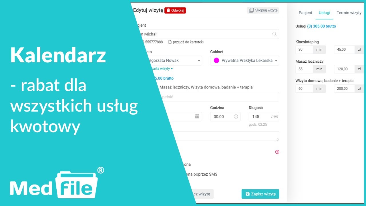 Rabat dla wszystkich usług kwotowy