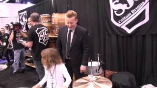 Tre Cool at Namm with Owen Rivera, Jackson Shaffer & Tristan Brooks video
