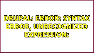 Download the video "Drupal: Error: Syntax error, unrecognized expression: ＜div id="ctools-modal"＞"
