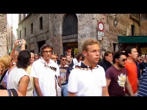 Palio di Siena - March to Piazza del Campo - Contrada della lupa
