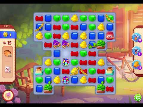 HomeScapes Level 7551 no boosters (18 moves)