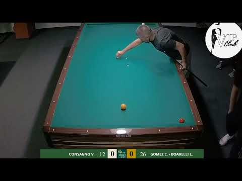 CONSAGNO V VS GOMEZ C - BOARELLI L | Partita a 7 Biliardo Italiano a 5 Birilli
