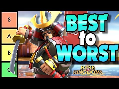BEST EPIC Commander Tier List Rise of Kingdoms
