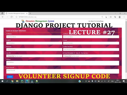 27 Python Django Project || Donation Management System || Hindi