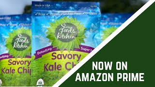 Now on Amazon ➤  Slow Foods Kitchen Vegan Kale Chips