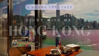 2-Hr Study With Me | BookStore in Hong Kong | Lofi Jazz: Relax Calm vibes  | 50-10 Pomodoro timer